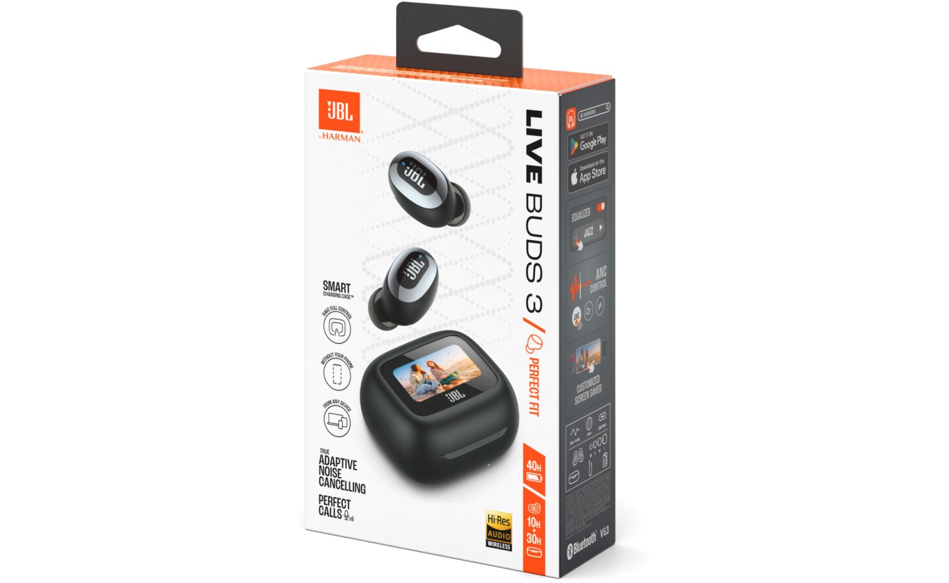 JBL Live Buds 3 TWS Noise Cancelling In-Ear Headphones (Black) JBLLIVEBUDS3BLK
