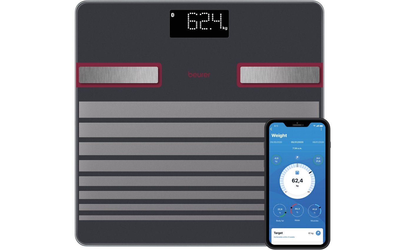 Beurer Limited Edition Bluetooth Glass Body Fat Scale BF451RC