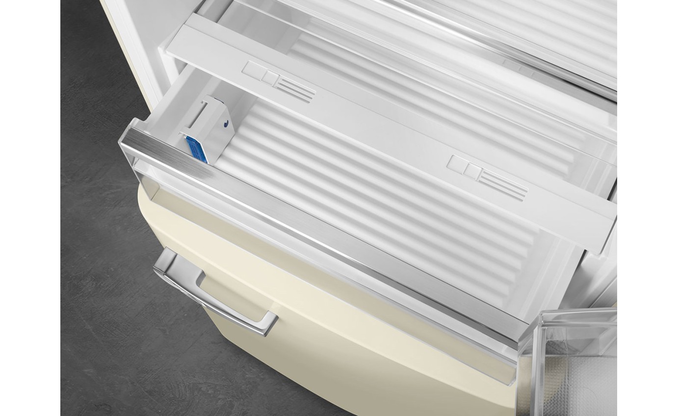 Smeg 481L 50s Style Retro Bottom Mount Fridge (Cream) FAB38RCR5AU