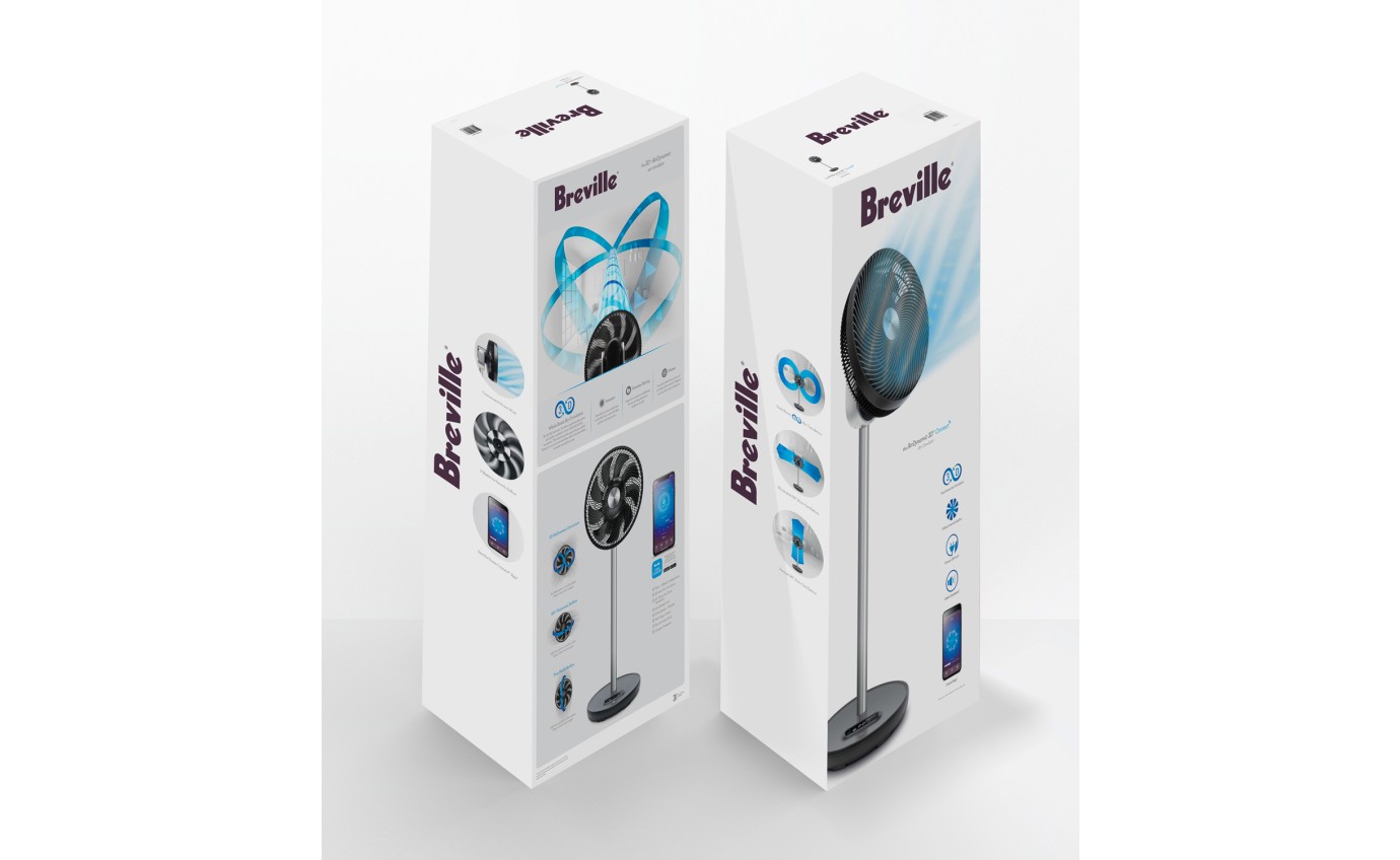 Breville the AirDynamic 3D Connect Circulator Fan LPF308GRY
