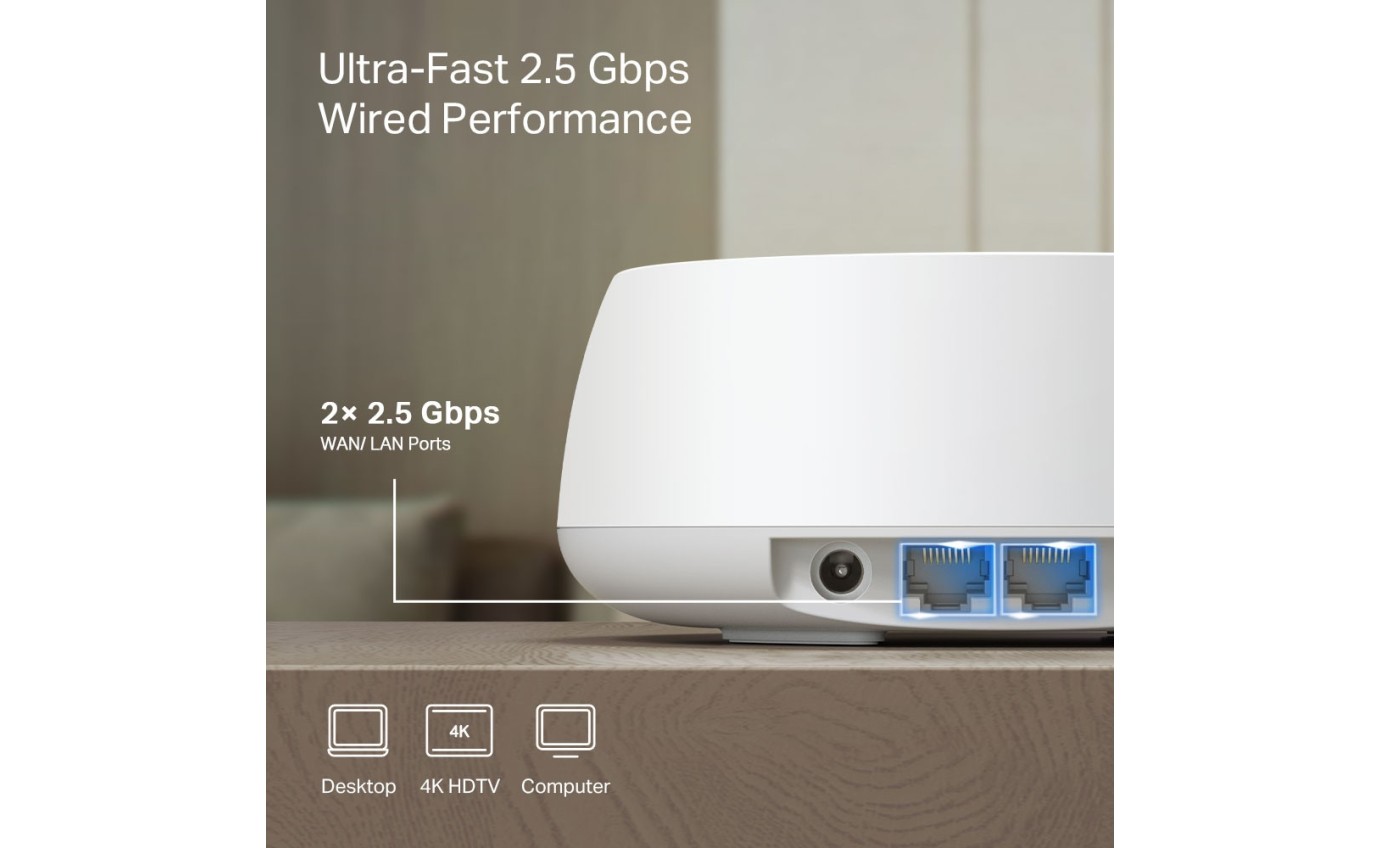 TP-Link Deco BE5000 Whole Home Mesh Wi-Fi 7 System DECOBE253PACK