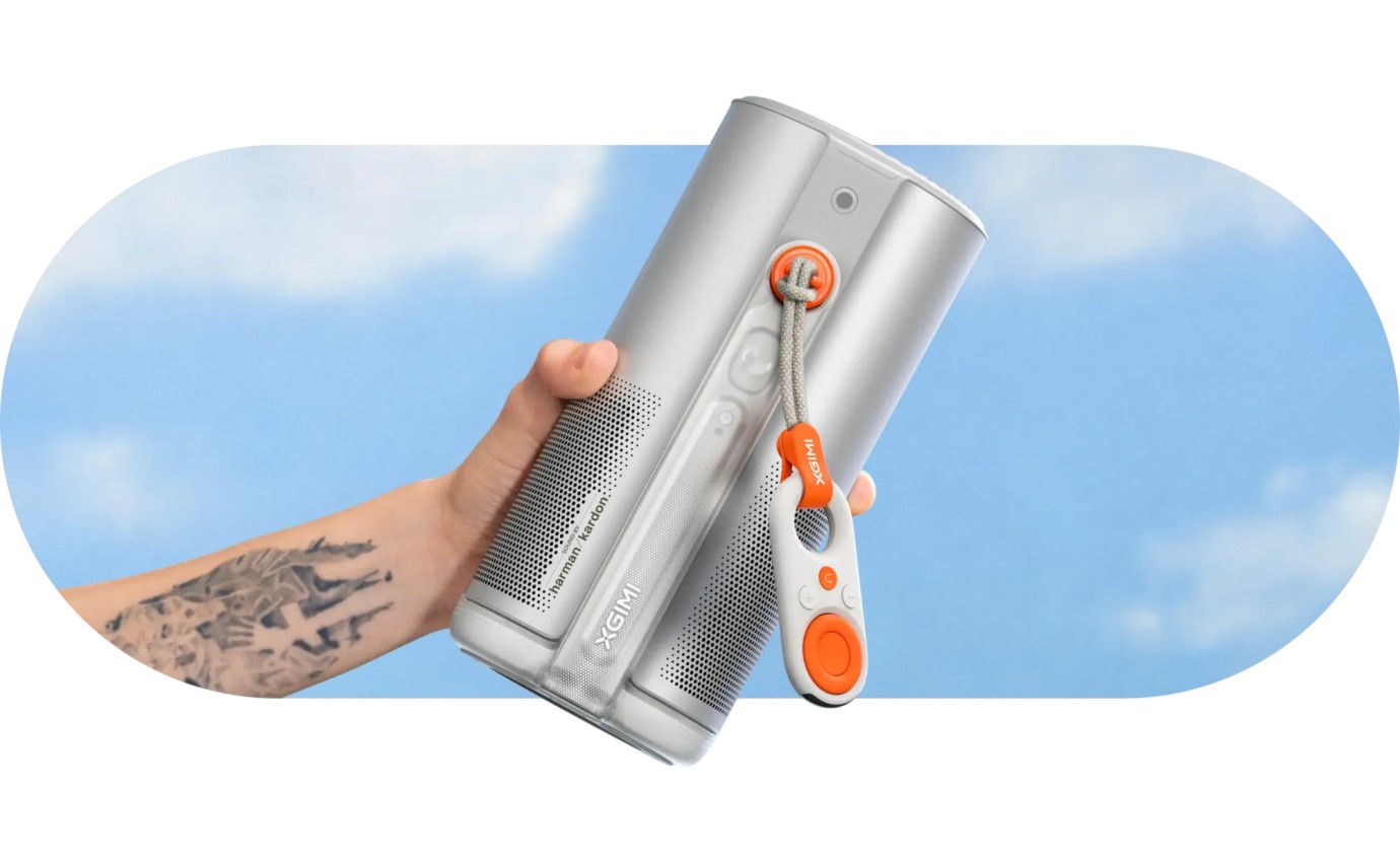 XGIMI MoGo 4 1080P FHD Google TV Portable Projector with 360&deg; Adjustable Stand WK08K