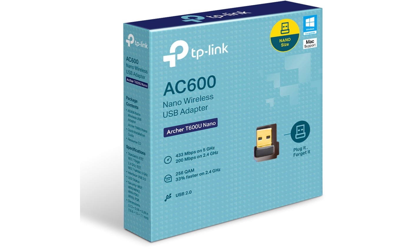 TP-Link AC600 Nano Wi-Fi 5 USB Adapter ARCHERT600UNAN