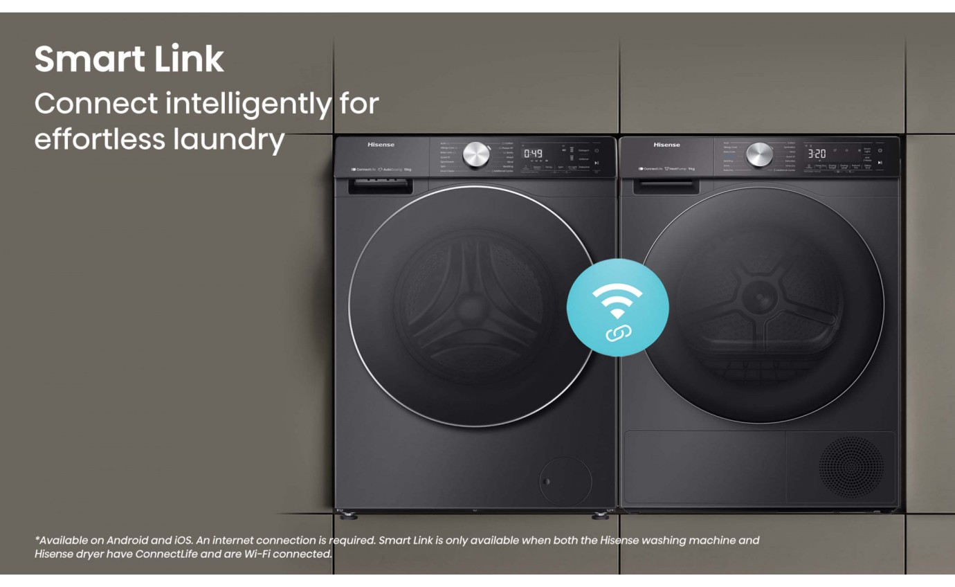 Hisense 9kg Series 7 Heat Pump Dryer (Charcoal Black) HDF7S90HB