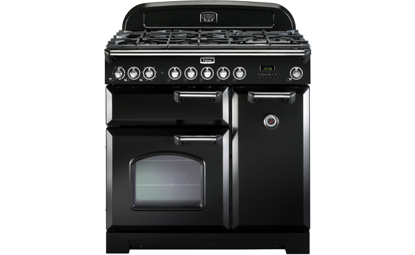 Falcon Classic Deluxe 90cm Dual Fuel Upright Cooker CDL90DFBLCH