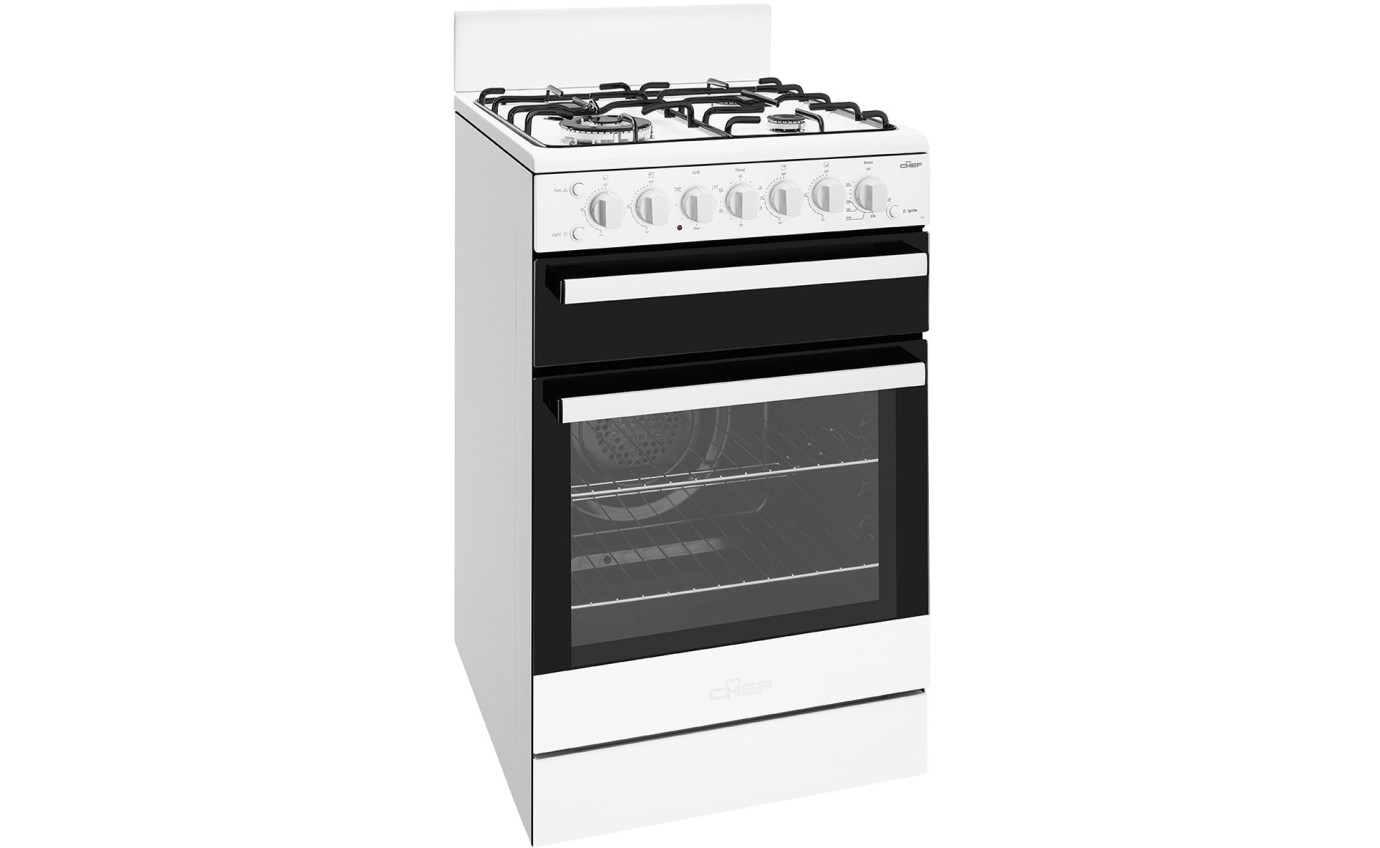 Chef 54cm Freestanding Gas Cooker CFG517WCH