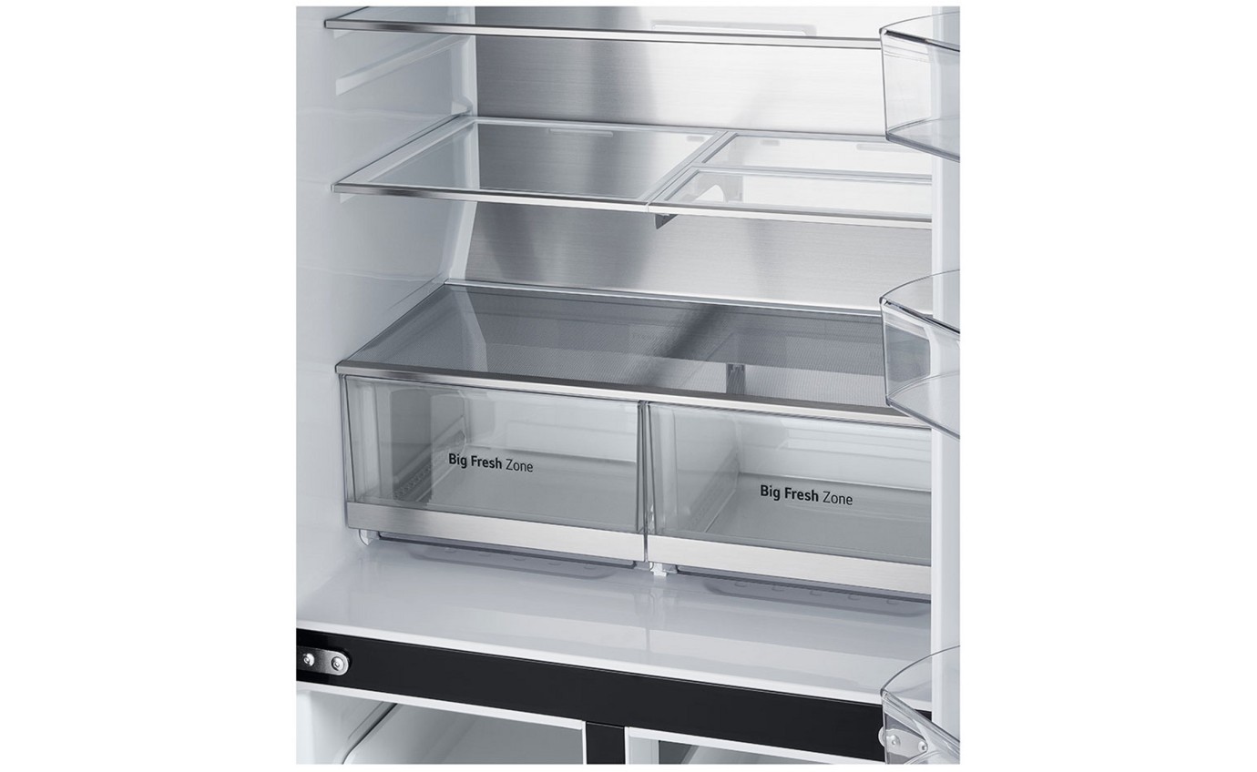 LG 506L Slim French Door Fridge (Matte Black) GFL500MBL