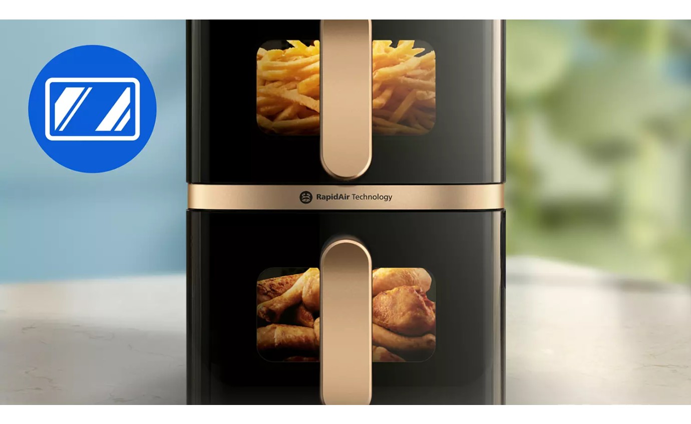 Philips 4000 Series Stacked Dual Basket Airfryer NA46270