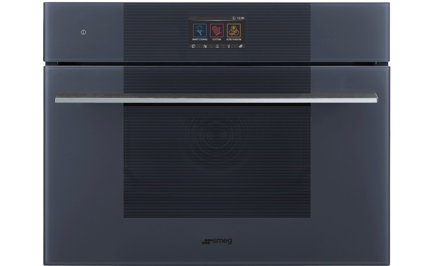 Smeg 45cm Linea Combi-Microwave Oven with Vapour Clean - Neptune Grey SOA4104M2PG