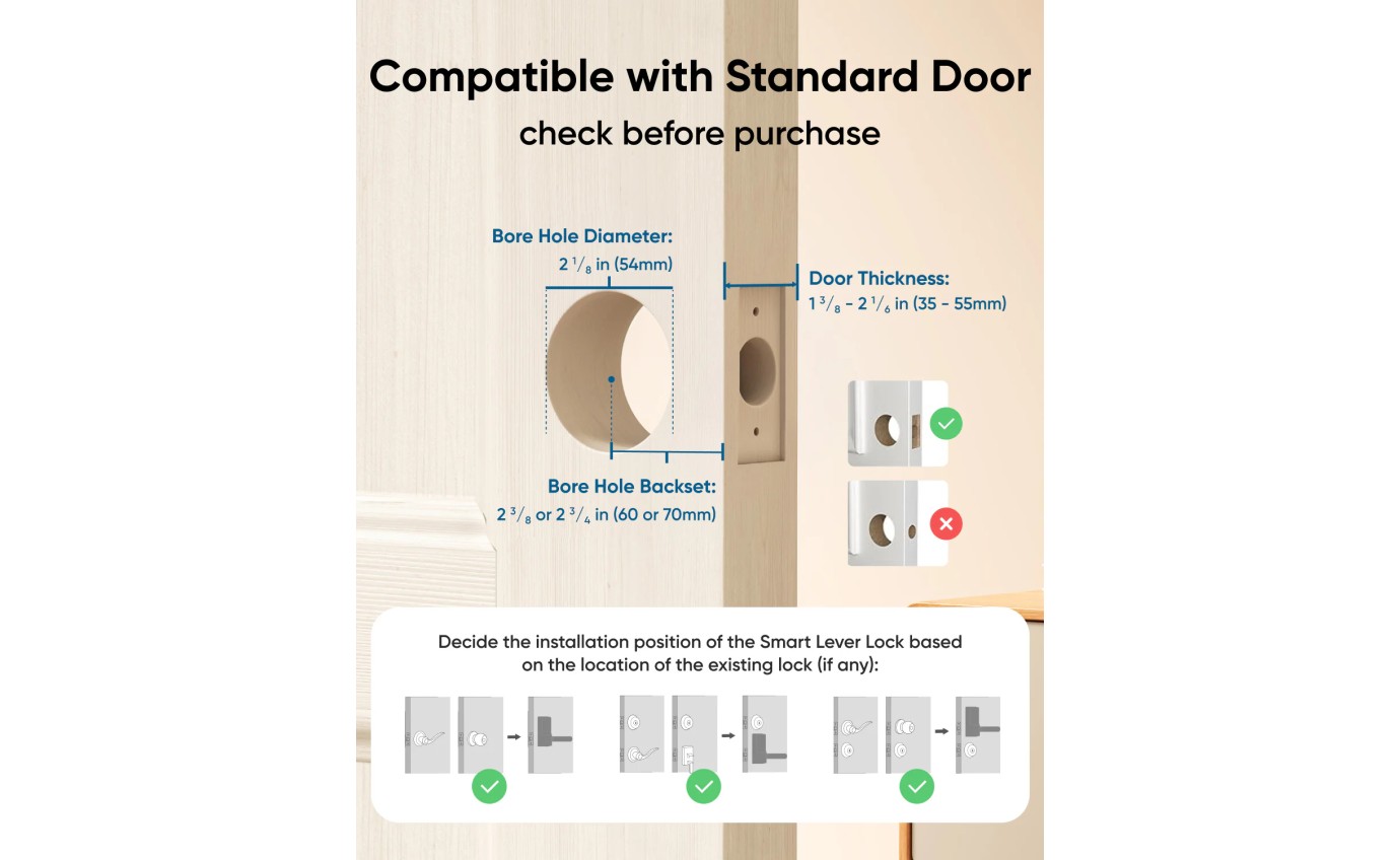 eufy Security Smart Lever Lock C33 (Black) T85L0C11