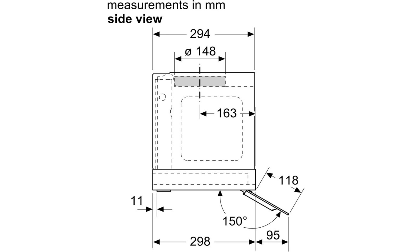 Bosch 90cm Series 6 Integrated Design Rangehood (Black) DBB97AM60A