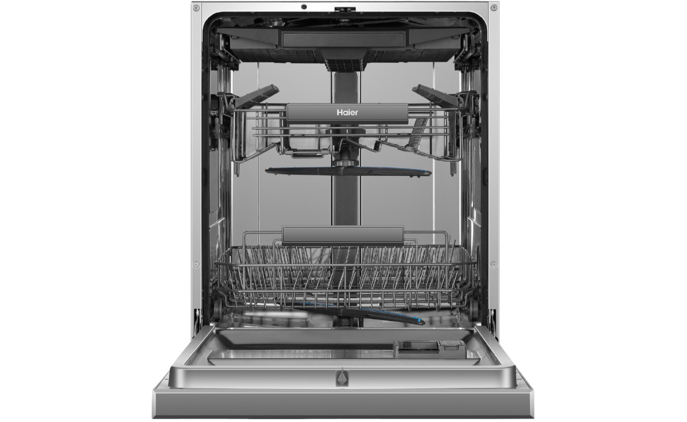 Haier 60cm Built-under Dishwasher with Steam Sanitise (Satina) HDW15U3S1