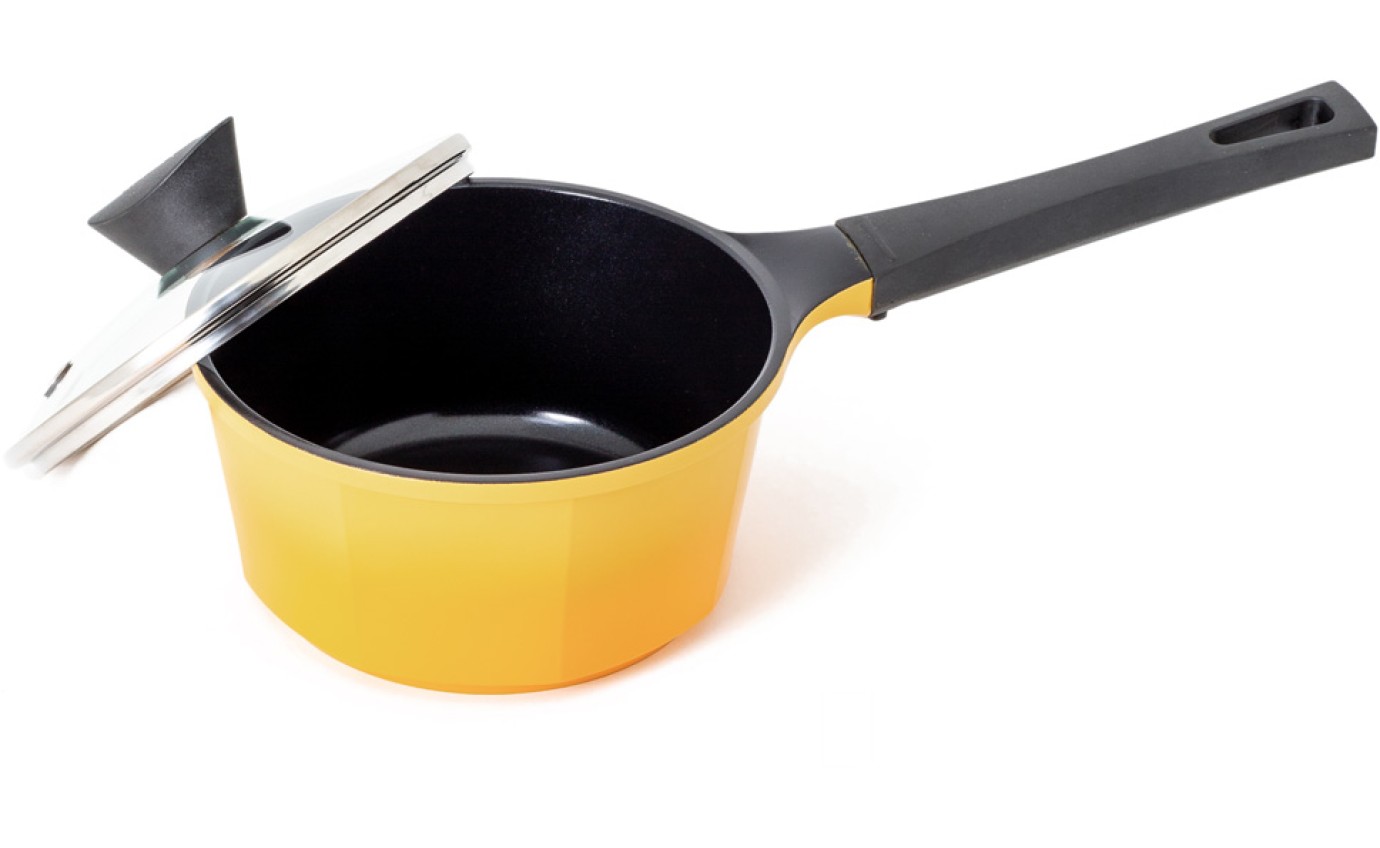Neoflam 18cm Venn Sauce Pan Induction Yellow ECVES18I