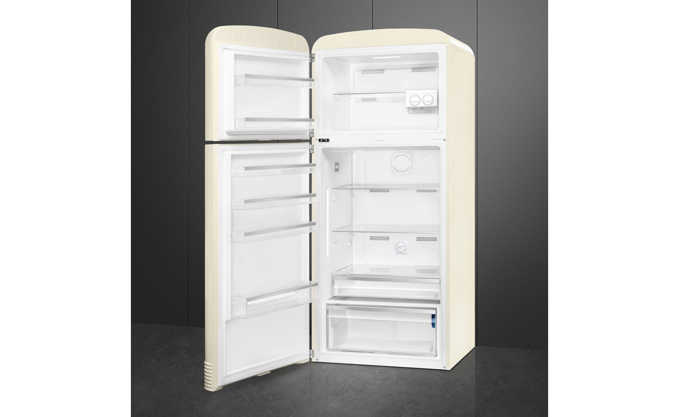 Smeg 524L 50s Style Retro Top Mount Fridge (Cream) FAB50LCR5AU