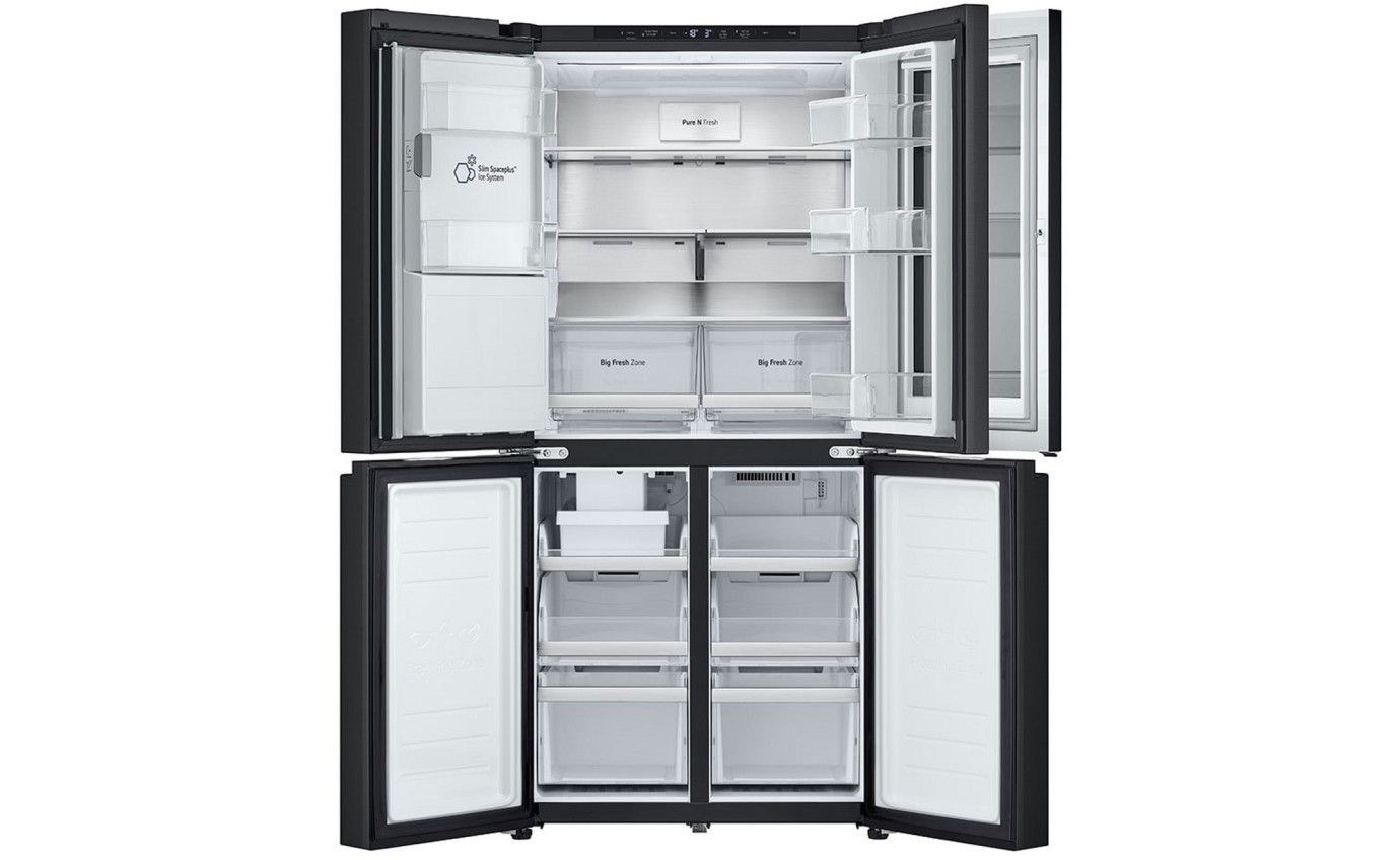 LG 508L InstaView Slim French Door Fridge (Matte Black) GFV500MBLC