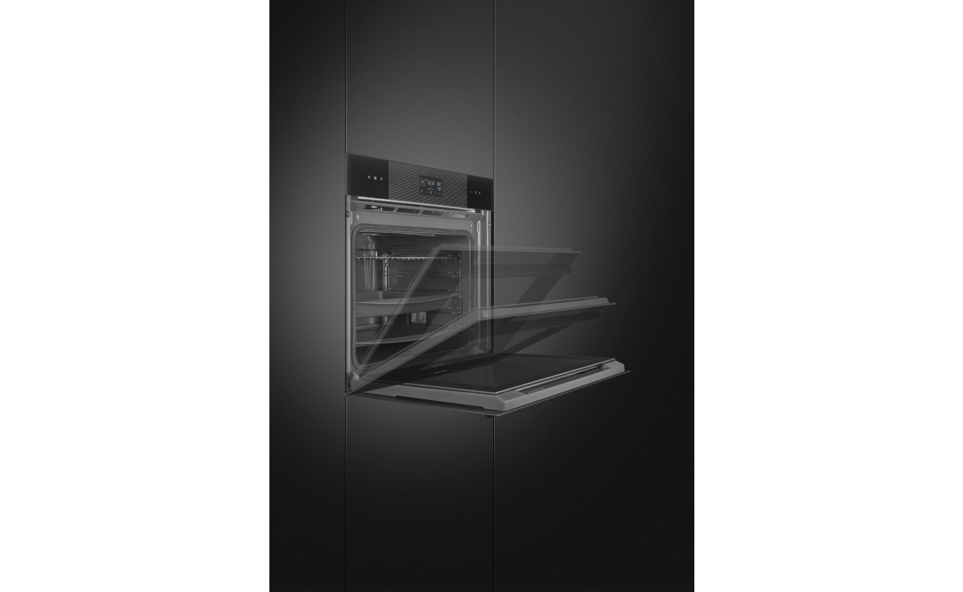 Smeg 60cm Linea Galileo Pyrolytic Oven with Added Steam - Midnight Black SOPA6102S2PB3