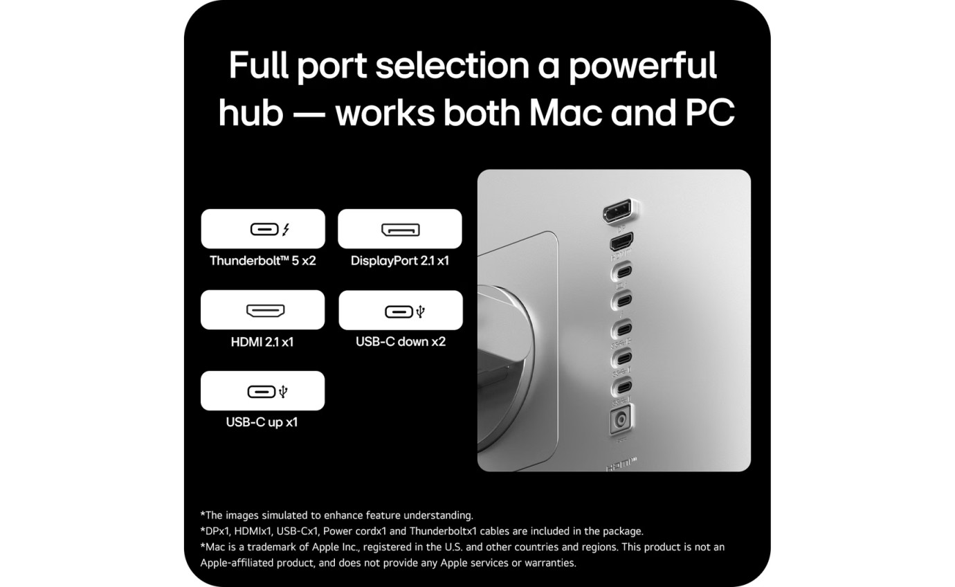 LG UltraFine&trade; evo 32-inch Nano IPS Black 6K Monitor with Thunderbolt&trade; 5 32U990ASAAU