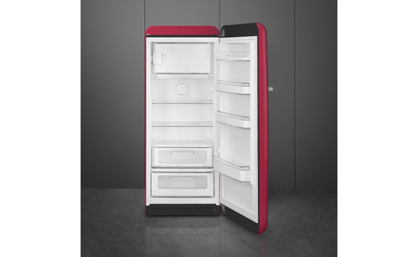 Smeg 270L 50s Style Retro Single Door Fridge (Ruby Red) FAB28RDRB5