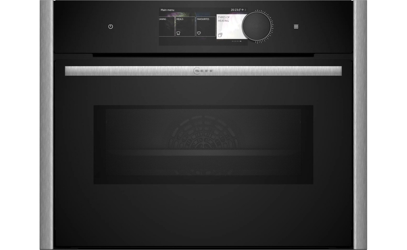 Neff 45cm N 90 Built-in Compact Oven with Microwave Function (Metallic Silver) C29MY7MY0MS