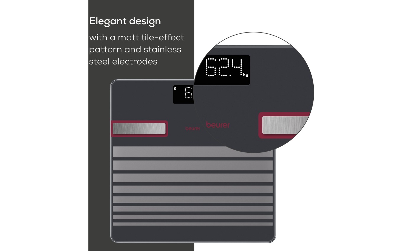 Beurer Limited Edition Bluetooth Glass Body Fat Scale BF451RC