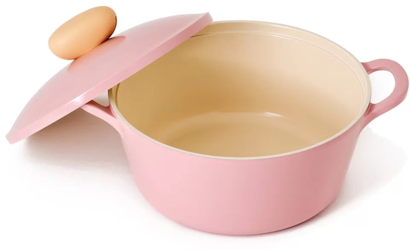 Neoflam 22cm Retro Stockpot Induction with Die-Cast Lid (Pink) EKRDC22P