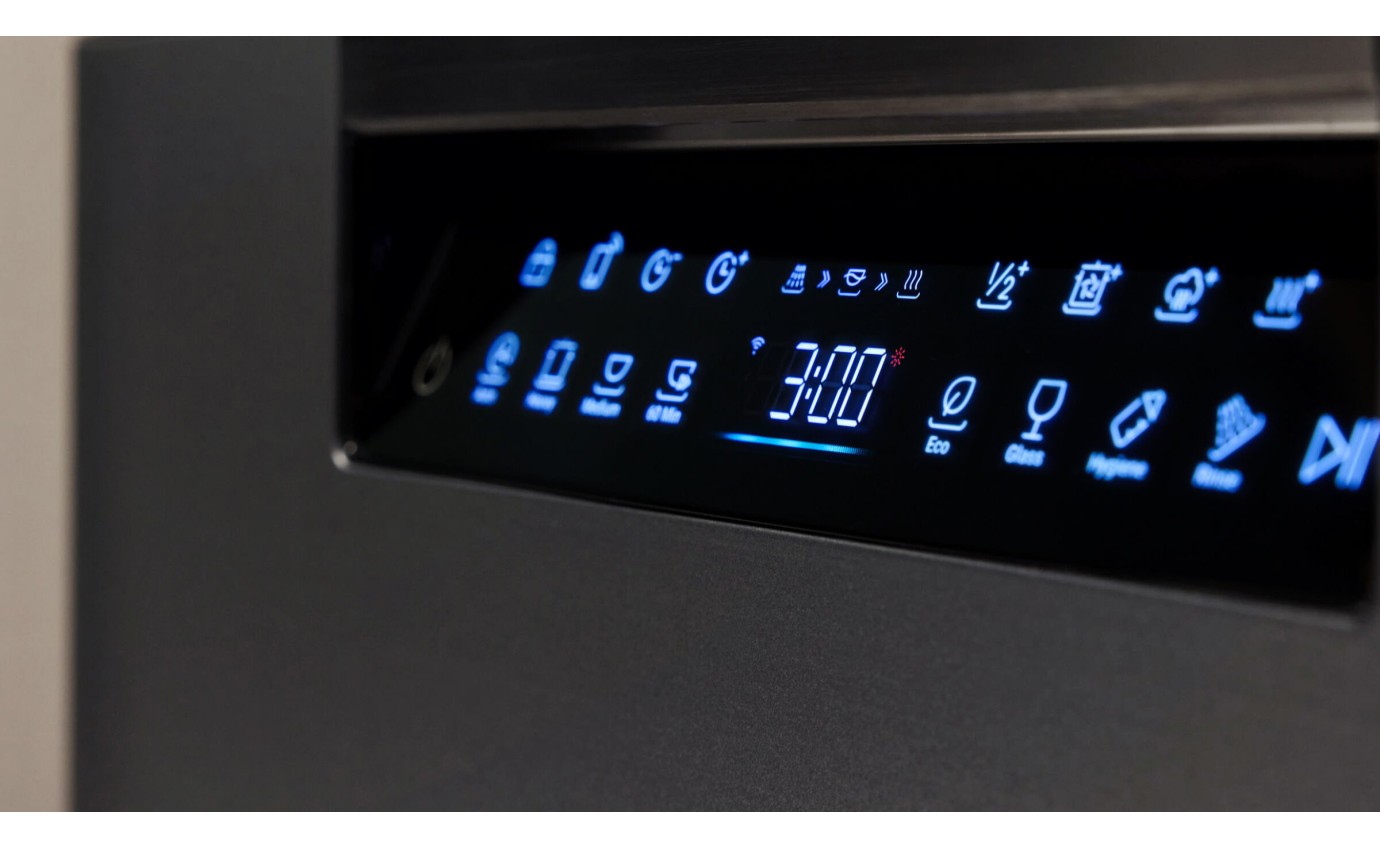 Haier 60cm Built-under Dishwasher with Steam Sanitise (Black) HDW15U3B1