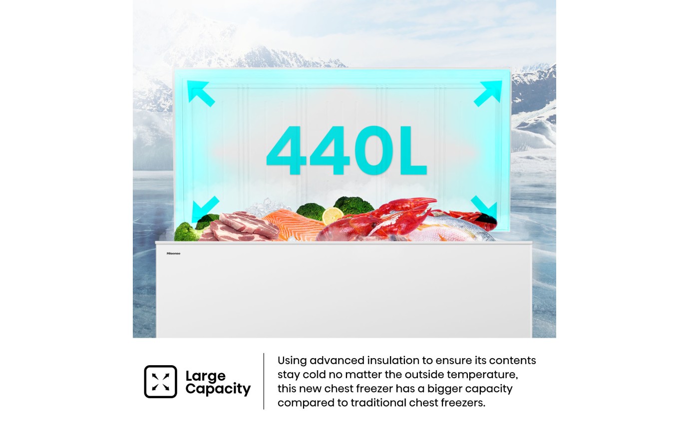 Hisense 440L Hybrid Chest Freezer HRCF439