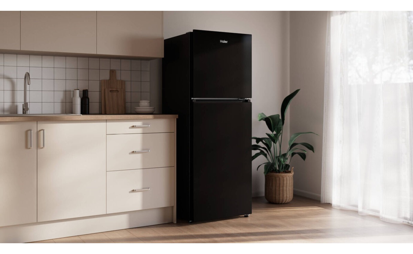 Haier 311L 300 Series Top Mount Refrigerator (Black) HRF330TG