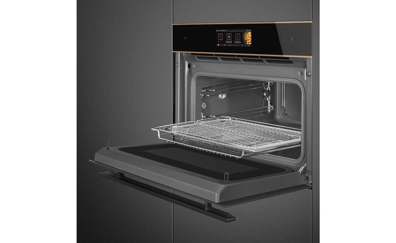 Smeg 45cm Dolce Stil Novo Combi-Microwave Oven with Vapour Clean - Copper SOA4606WM2PNR