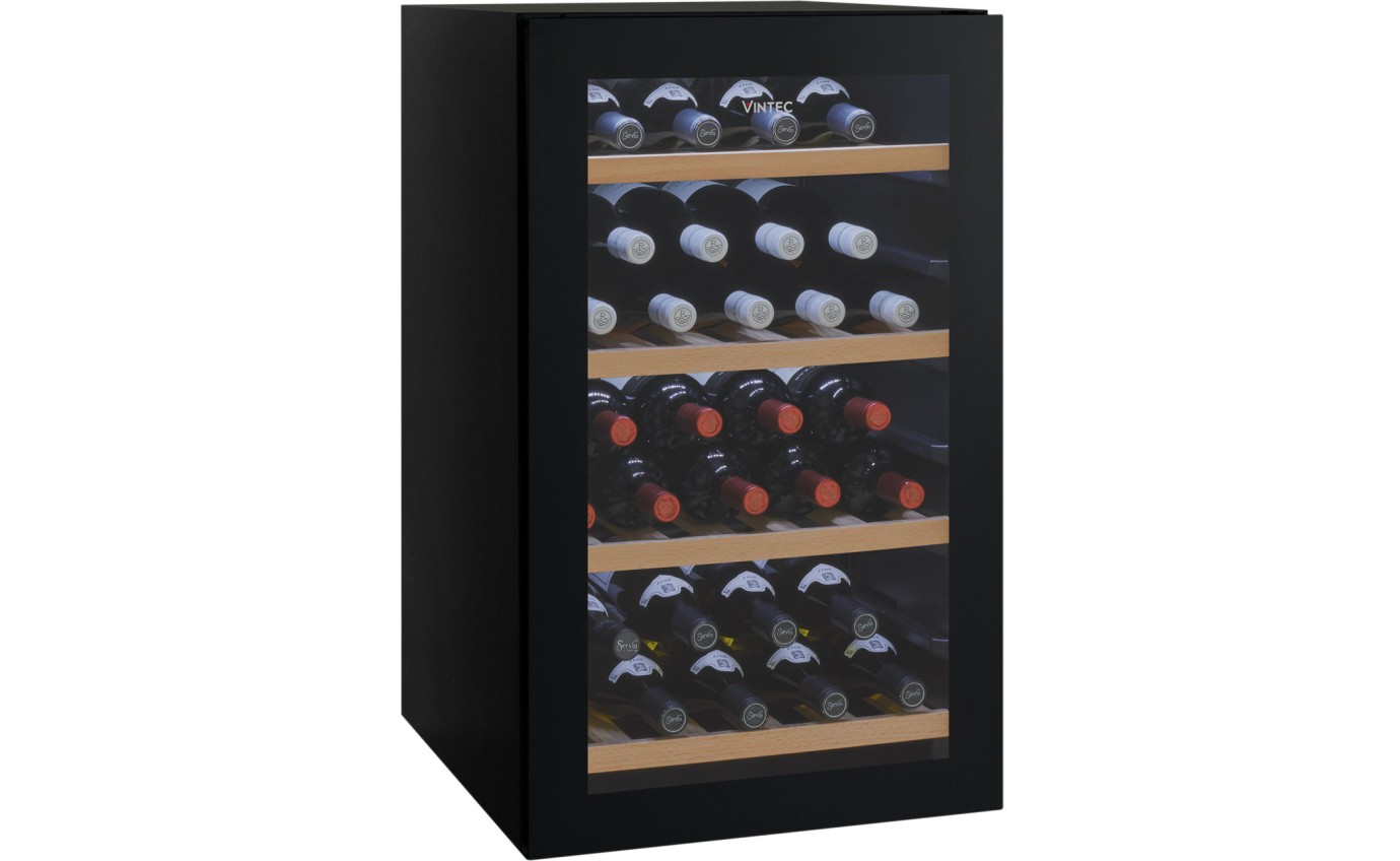 Vintec 35 Bottle Single Zone Wine Cabinet (Black) VWS035SBBX