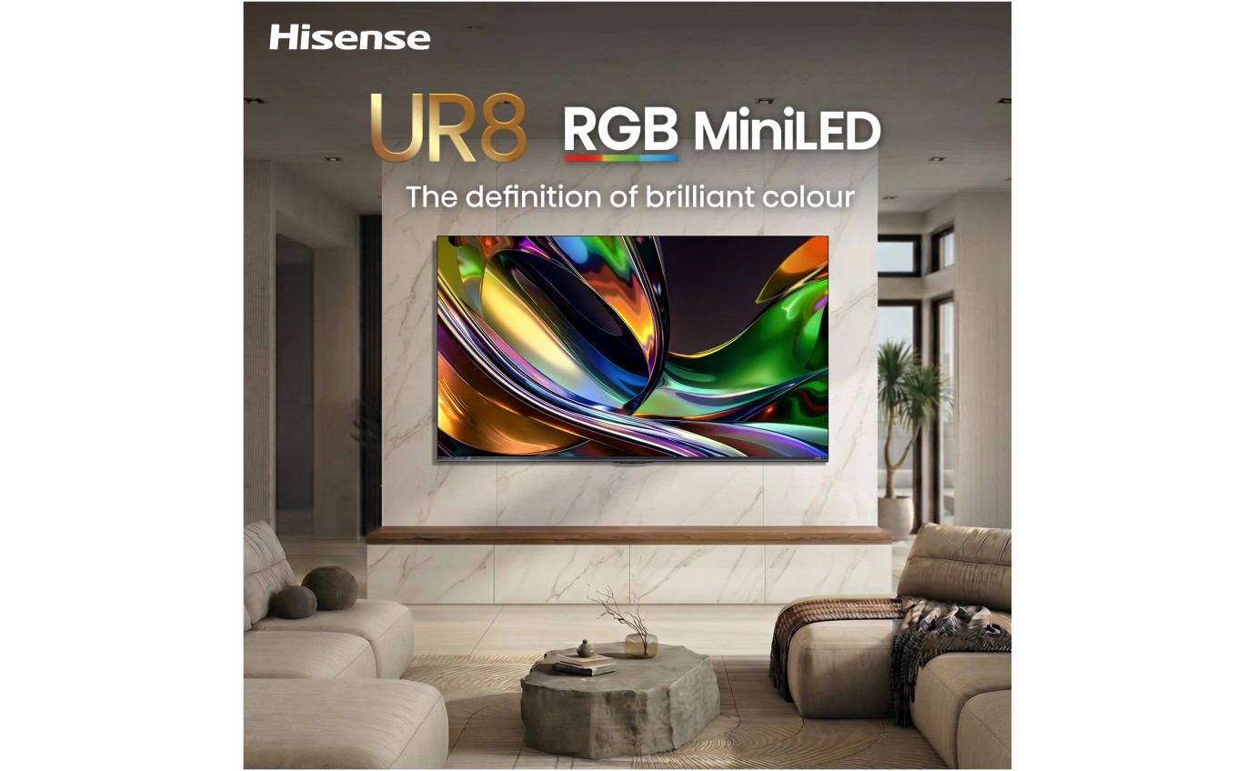 Hisense 65 inch UR8S RGB Mini LED 4K Smart AI TV 65UR8SAU