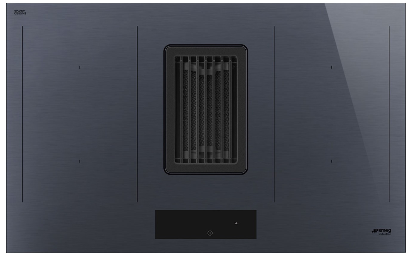 Smeg 83cm Linea Integrated Induction Cooktop (Neptune Grey) HOBD182DG