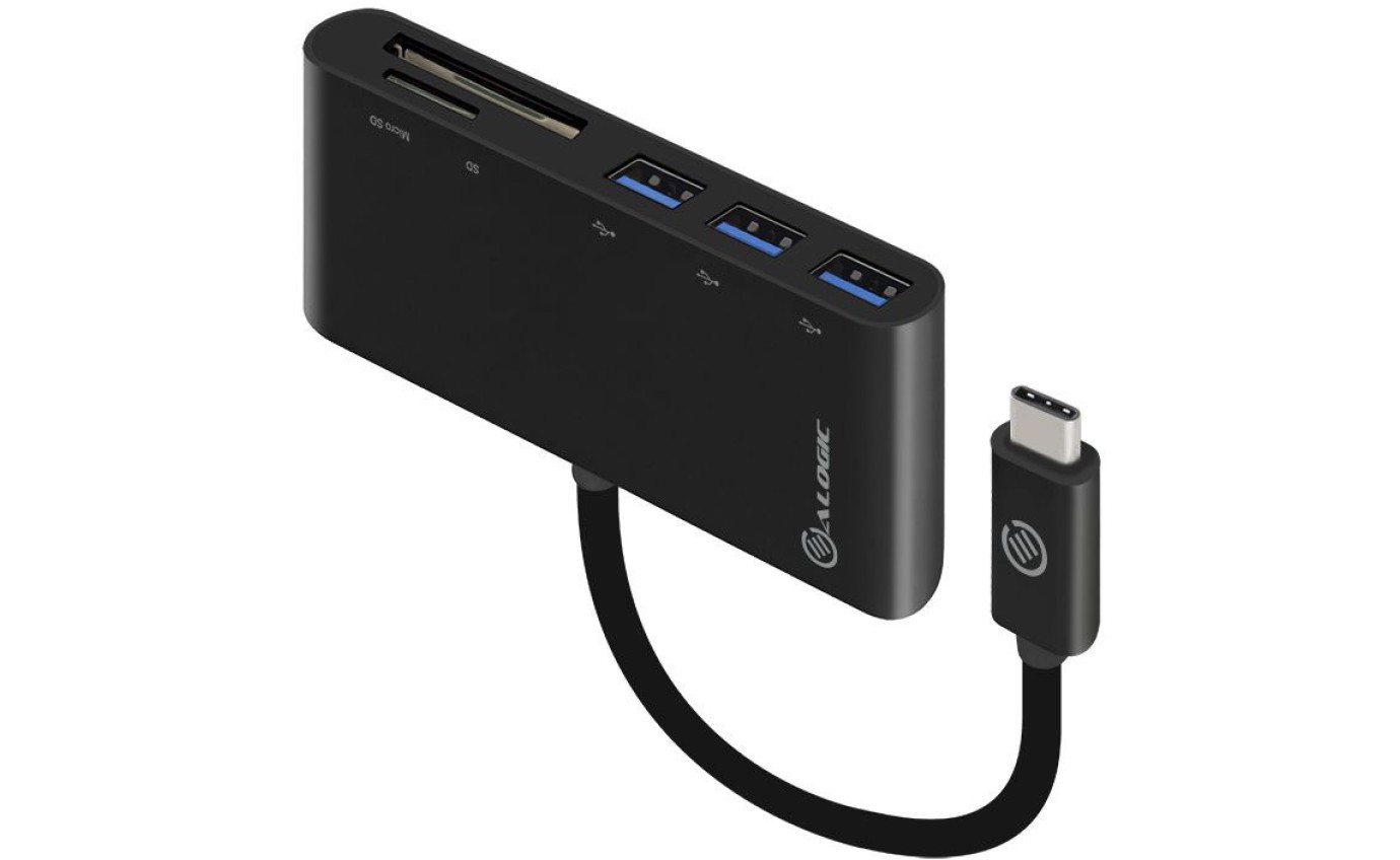 ALOGIC USB-C to Multi Port USB-A Adapter Hub with Card Reader UC3ACR