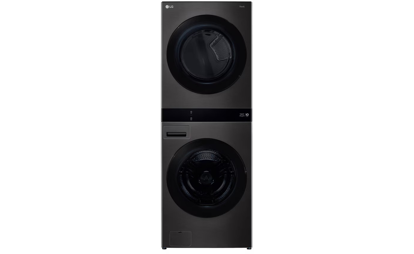 LG 19/10kg WashTower&trade; Stacked Washer Dryer (Black) WWT1910BX