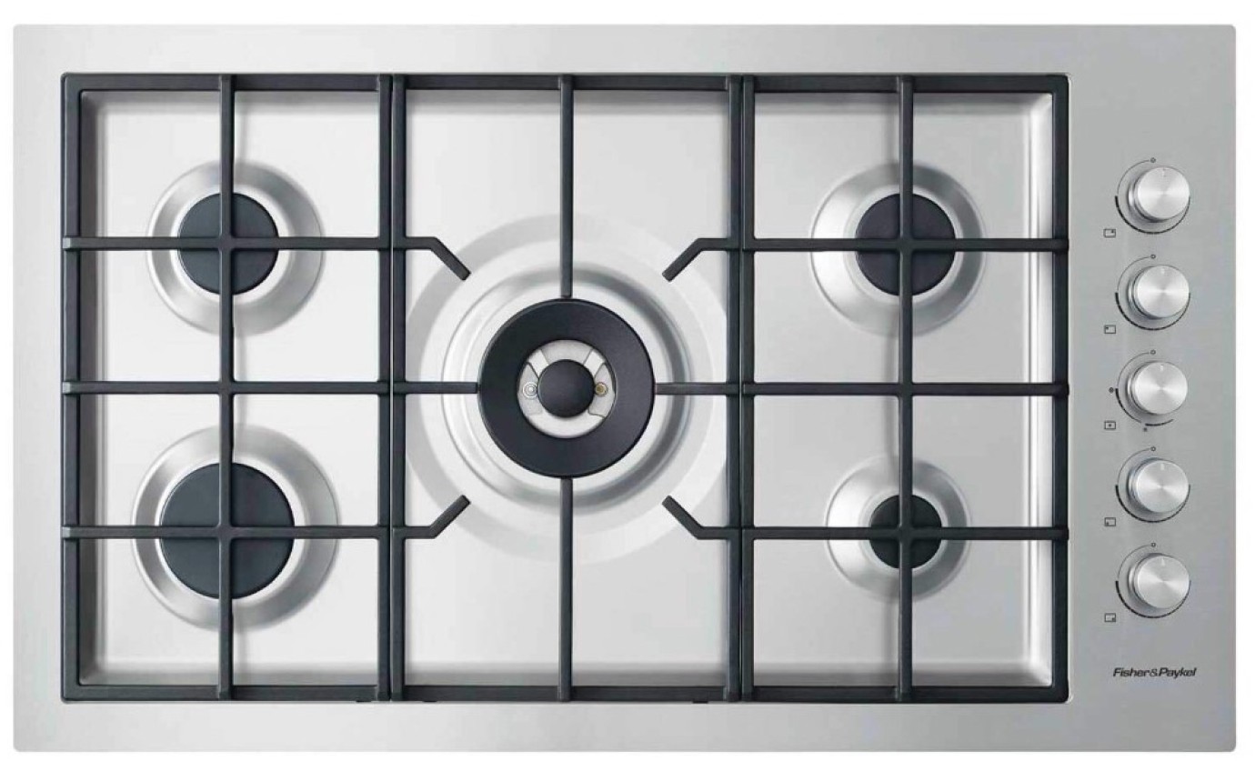 Fisher & Paykel 90cm Series 9 5 Burner Gas Cooktop, Flush Fit, Natural Gas CG905DWNGFCX3