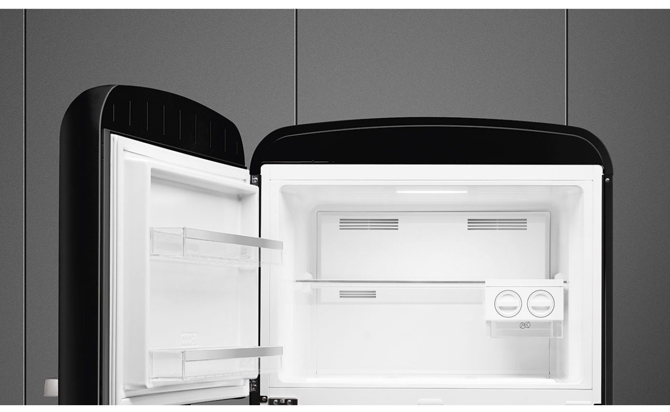 Smeg 524L 50s Style Retro Top Mount Fridge (Black) FAB50LBL5AU