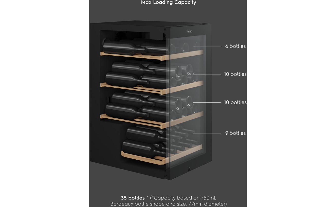 Vintec Single Zone Wine Cabinet (Glass) VWS830FCBX