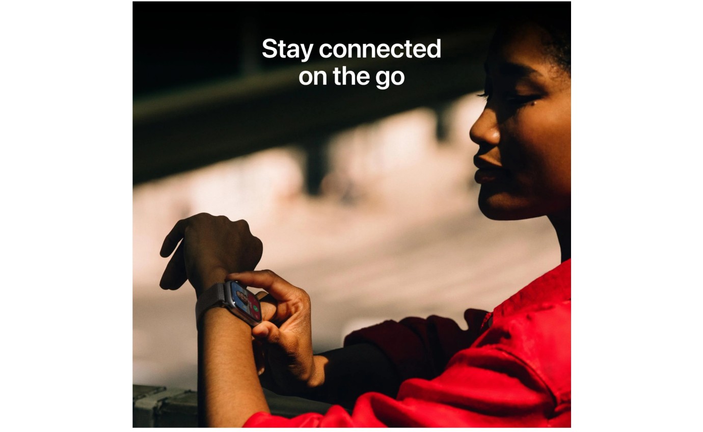 Apple Watch Series 11 GPS + Cellular 46mm Gold Titanium Case with Light Blush Sport Band (M/L) MFD64XA