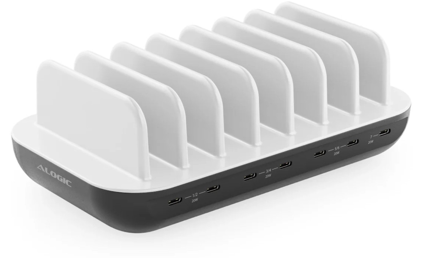 ALOGIC Powerfin 7 Port 80W USB-C Desktop Charging Station SBDCS7