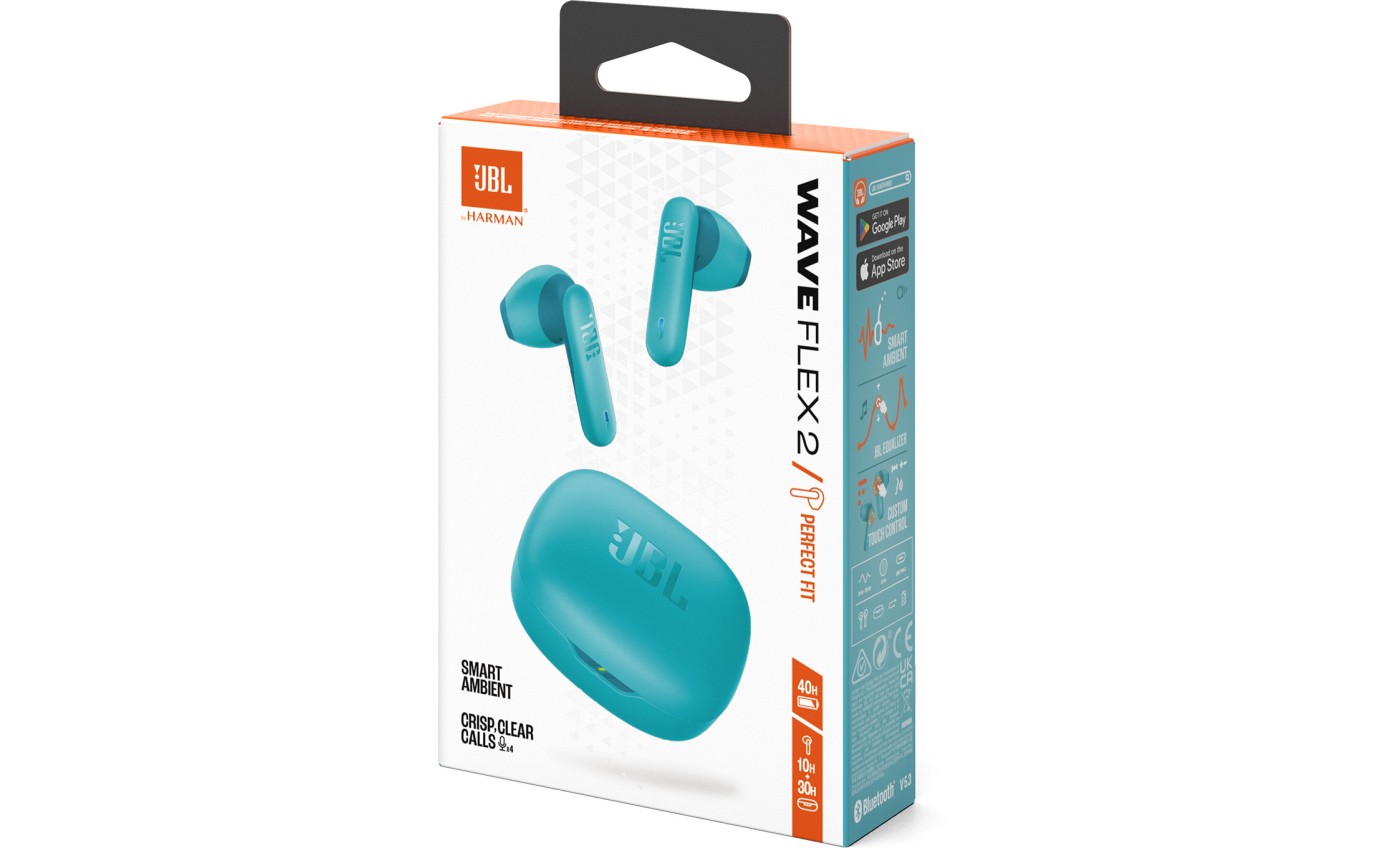 JBL Wave Flex 2 True Wireless In-Ear Headphones (Blue) JBLWFLEX2BLU