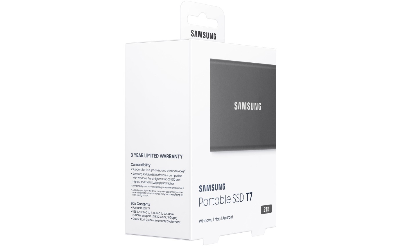 Samsung Portable SSD T7 2TB (Grey) MUPC2T0TWW