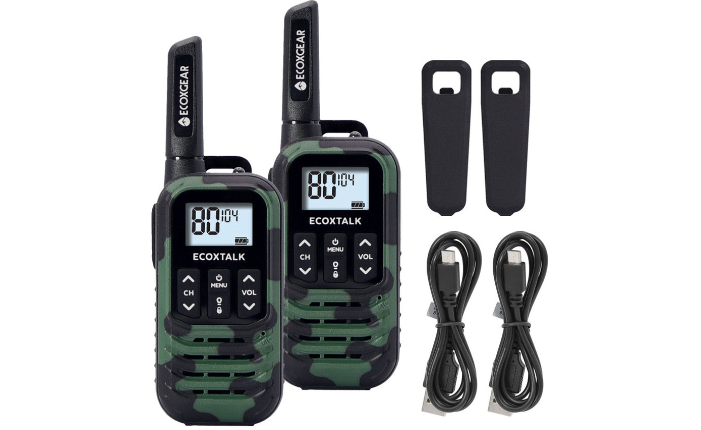 ECOXGEAR ECOXTALK EXG50 0.5W 3km Compact Handheld UHF Radio (Twin Pack) EXG502PKC