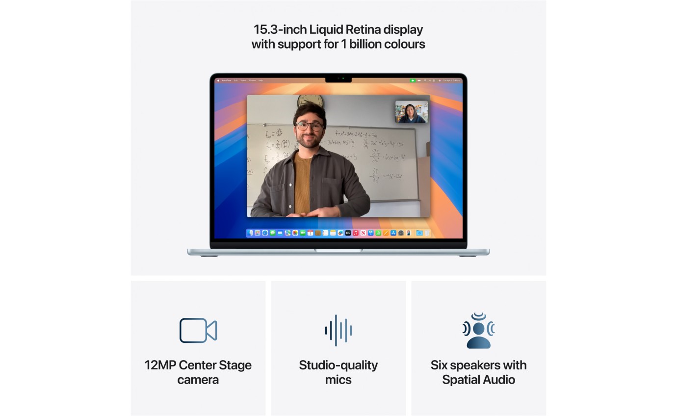 Apple MacBook Air 15-inch M4 Chip 24GB RAM 512GB (Sky Blue) MC7D4XA