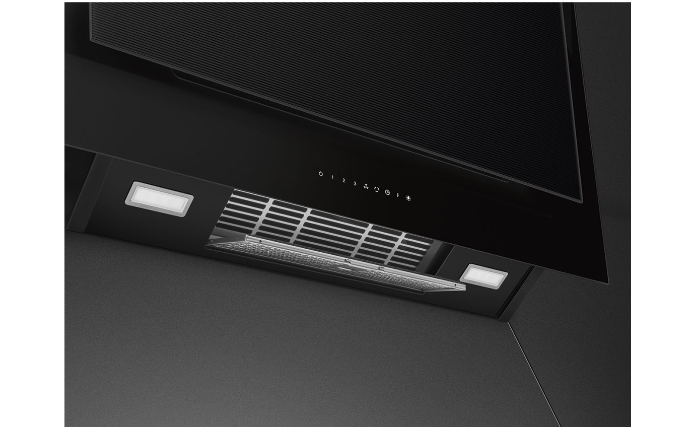 Smeg 90cm Linea Vertical Rangehood (Midnight Black) KV194B3