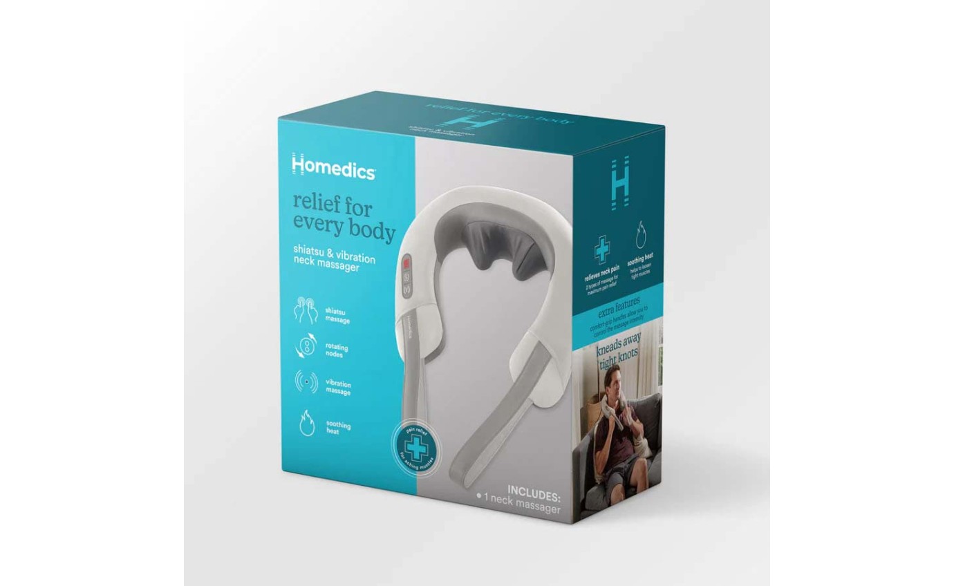 Homedics Shiatsu Neck & Shoulder Massager NMS377HGYAU