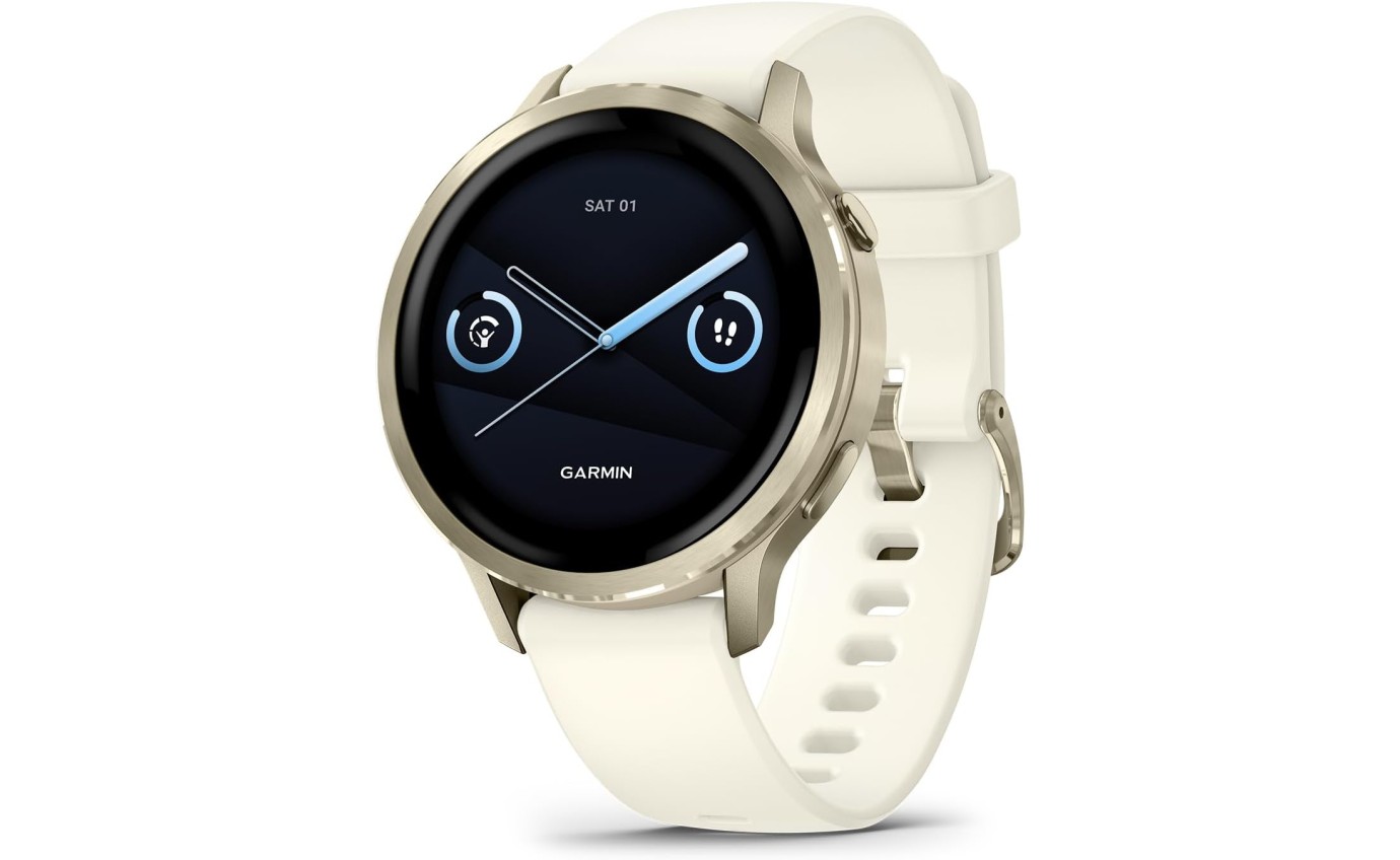 Garmin Venu&reg; 4 Smartwatch 41mm (Lunar Gold/Bone Silicone Band) 0100301300
