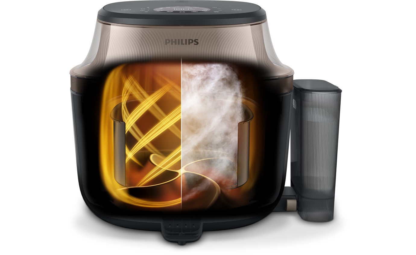 Philips Air Fryer 5000 Series with Steam and Easy Glide Rail 7.2L NA54707