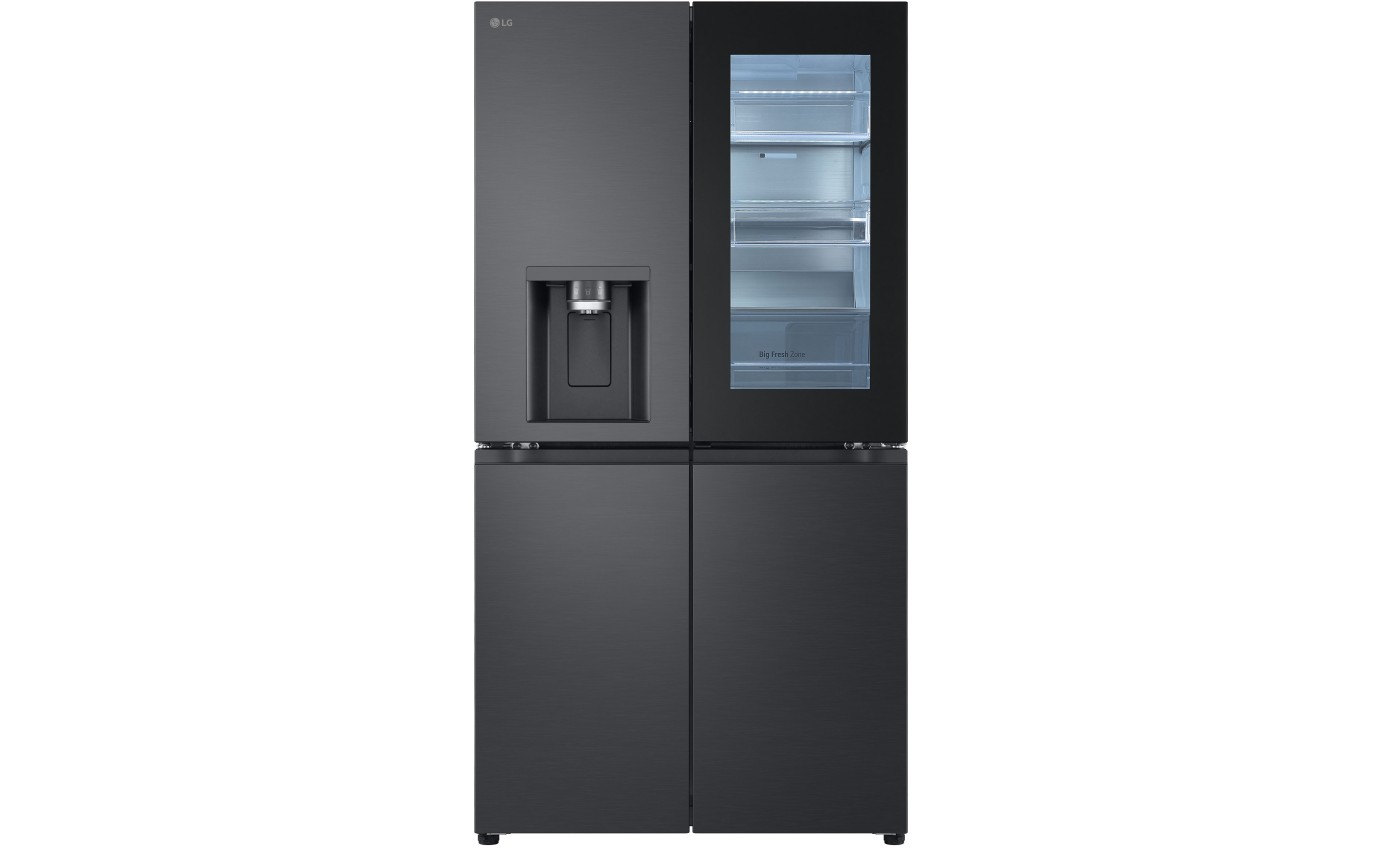 LG 847L InstaView French Door Fridge (Matte Black) GFV900MBLC