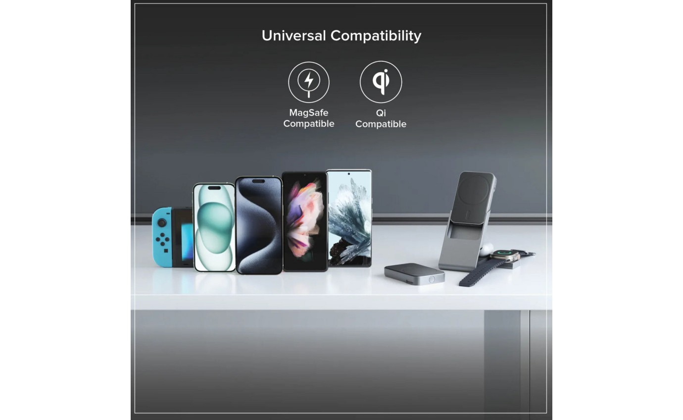 ALOGIC 3-in-1 Magnetic Charging Dock with Power Bank (Black) MSPBDDAWCG