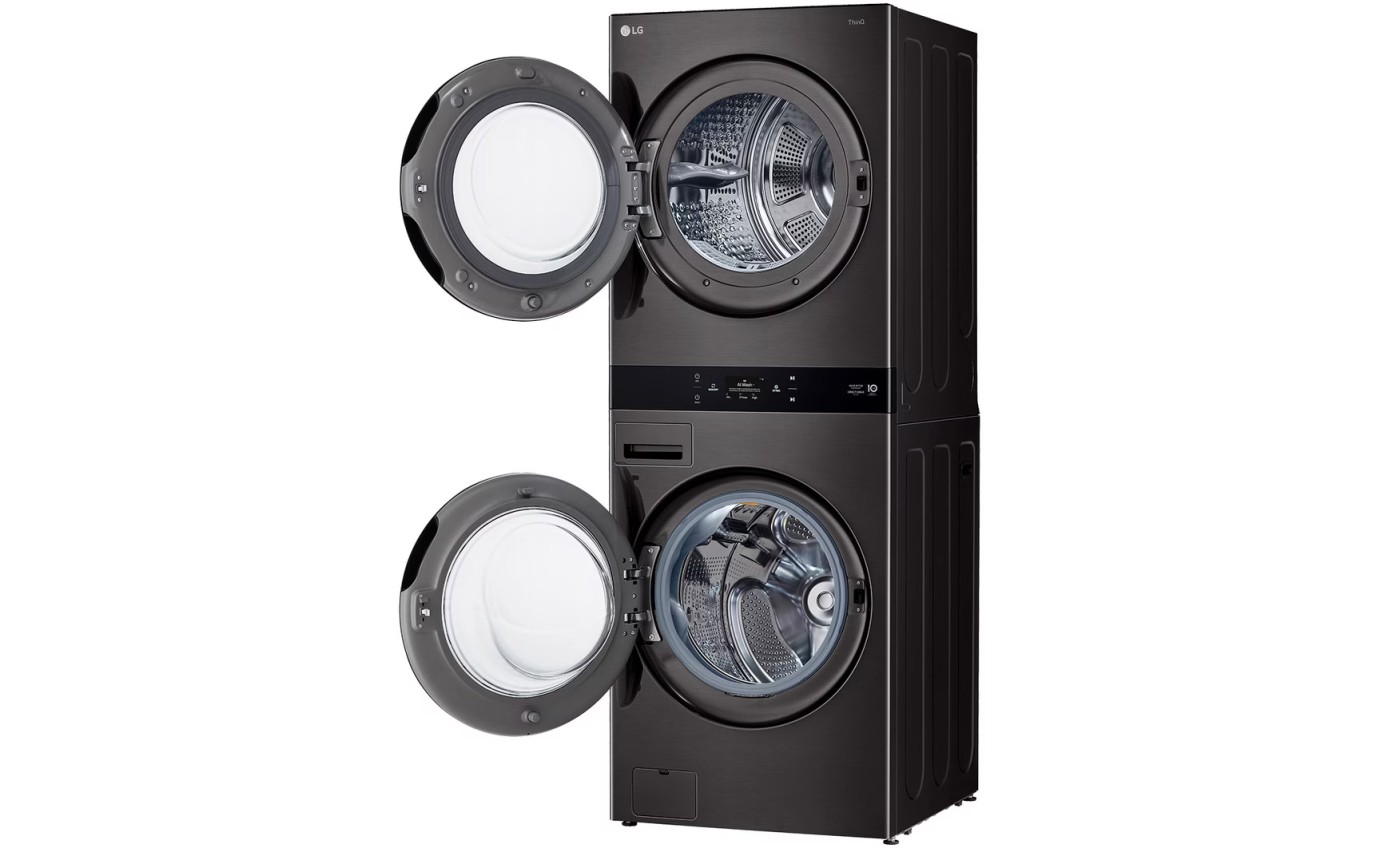 LG 19/10kg WashTower&trade; Stacked Washer Dryer (Black) WWT1910BX